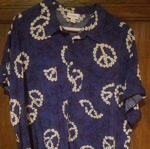 NWOT Medium Lularoe Peace Sign Amy